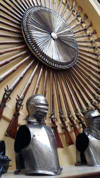 Inveraray-castle-armory-hall-Breathtaking displays of arms in elaborate patterns adorn the wal...jpg