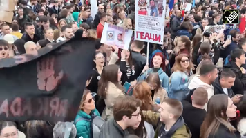 ANI News - Thousands protested outside Belgrade HQ of media outlet sympathetic to Serbia's gov...png